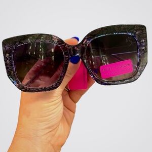 Betsey Johnson Snakeskin Sunglasses